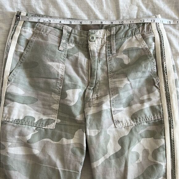 MOTHER The Shaker Chop Crop Fray Camo Pants Y2K Mid Rise Streetwear Size 26 - Picture 6 of 10
